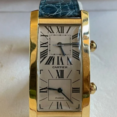 Cartier Tank Cintree Dual Time Steel Watches Italy